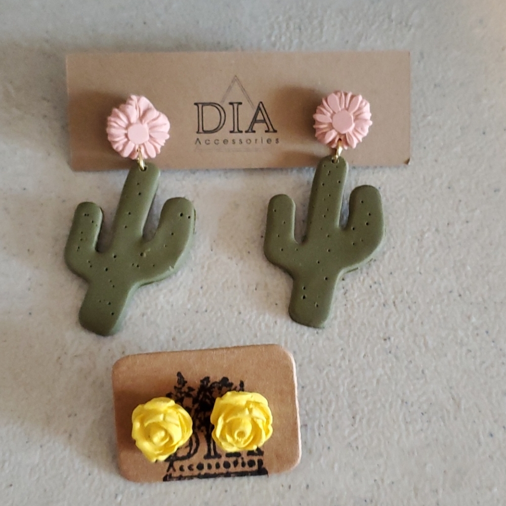 DIA accessories clay earrings